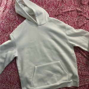 White Hoodie with Front Pocket